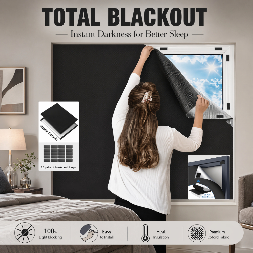 100% Blackout Curtain Darkest  - Privacy Screen Protector ulasan dan harga