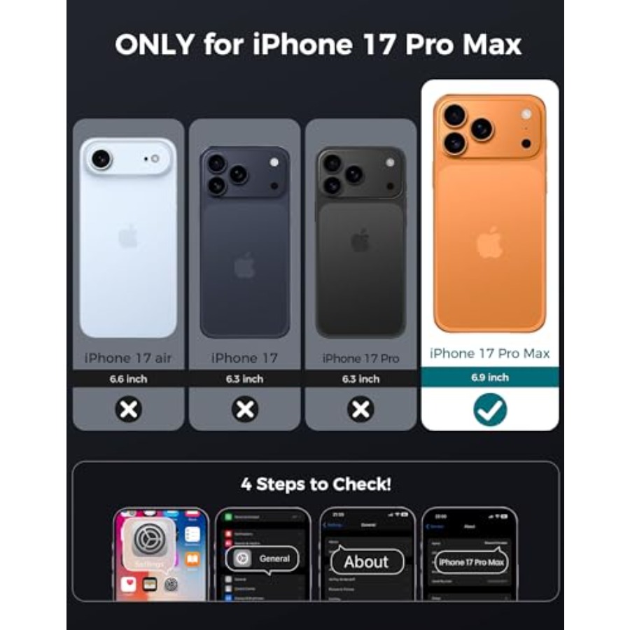 for iPhone 17 Pro Max Case wit - Privacy Screen Protector ulasan dan harga